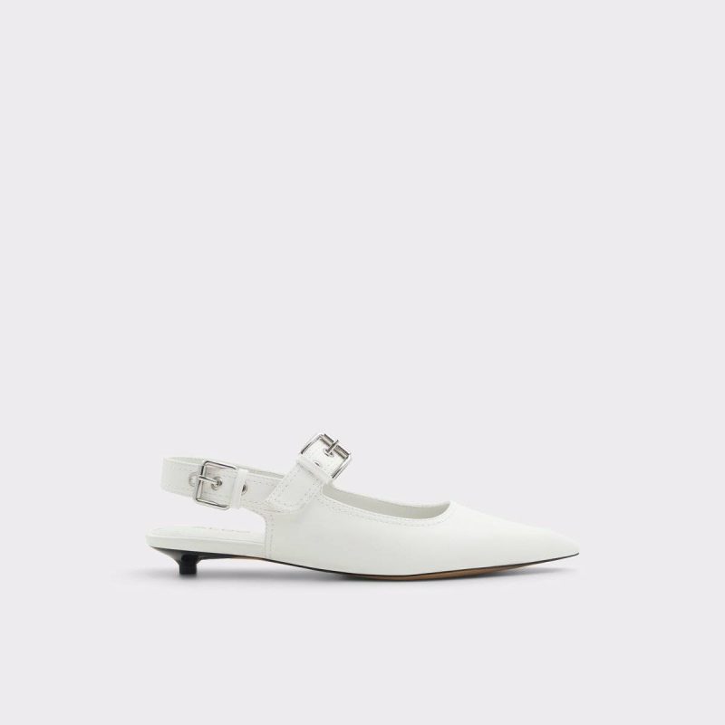 Women White Heels Aldo Kellya White Women's Slingbacks - 1