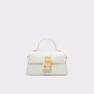 Women White Top Handle Bags Callunaax White Women's Top Handle Bags Aldo - 1