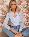Yaritza Embroidery Blouse Polín Et Moi Women Blouses And Shirts Celestial - 1