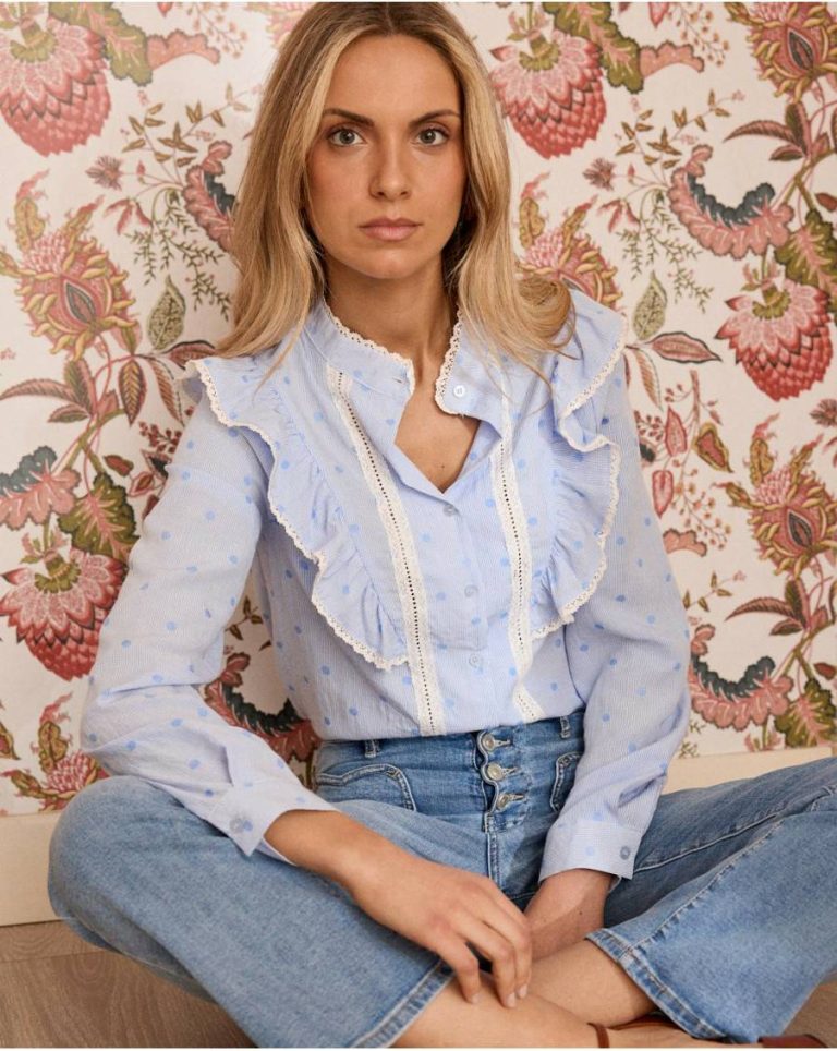 Yaritza Embroidery Blouse Polín Et Moi Women Blouses And Shirts Celestial - 1