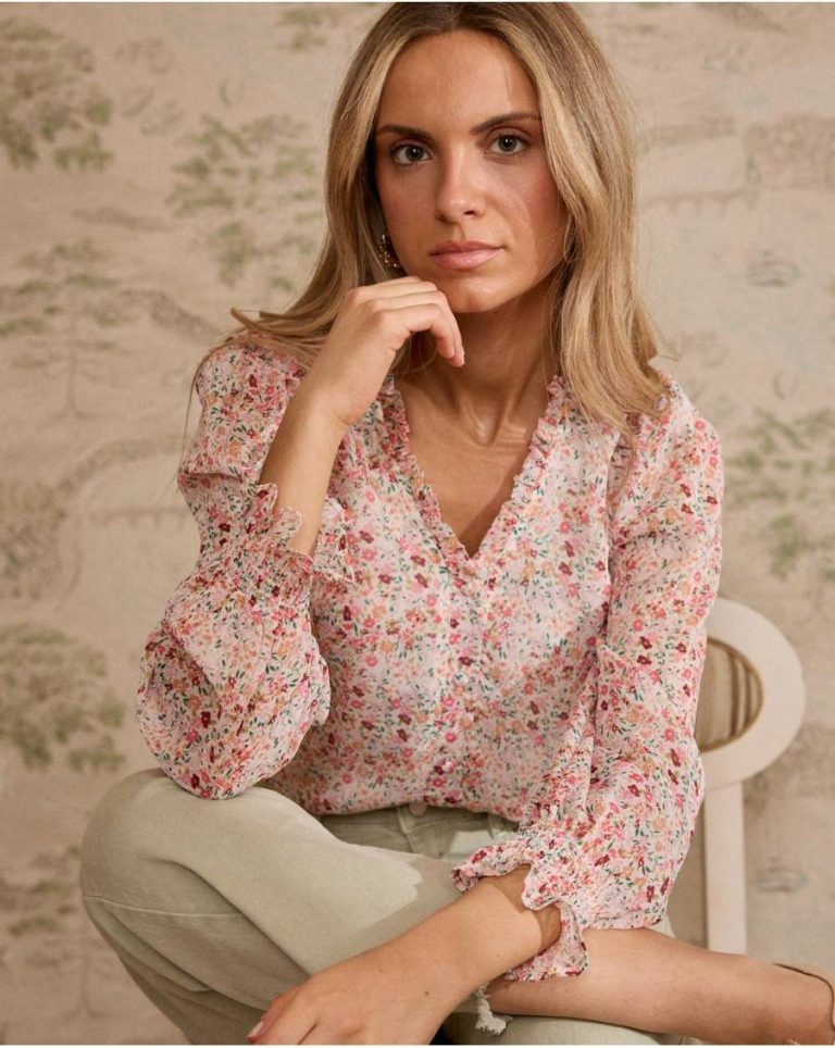 Zule Print Blouse Women Raw Polín Et Moi Blouses And Shirts - 3