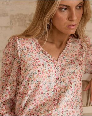 Zule Print Blouse Women Raw Polín Et Moi Blouses And Shirts - 1