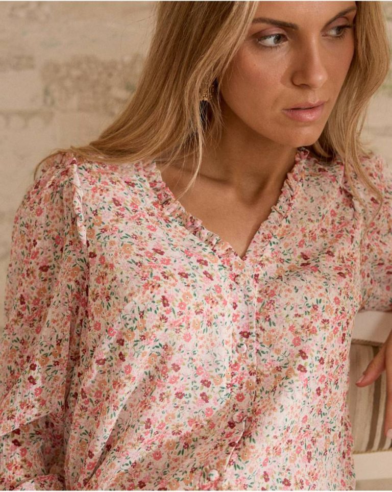 Zule Print Blouse Women Raw Polín Et Moi Blouses And Shirts - 1