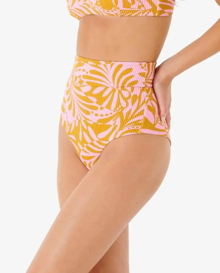 Afterglow High Waist Cheeky Bottom Women Rip Curl Bikini Bottoms - 2