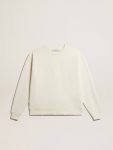 Aged White Golden Goose Sweatshirt In Aged White With Reverse Logo On The Back - Jersey Capsule Women Sweatshirts - 1