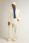 Aged White Men’s Aged White Wool Gabardine Joggers Golden Goose Jeans & Pants Men - 3