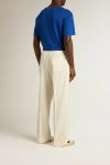 Aged White Men’s Aged White Wool Gabardine Joggers Golden Goose Jeans & Pants Men - 4