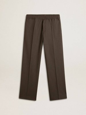 Anthracite Gray Golden Goose Jeans & Pants Men's Soft Pants In Anthracite Gray Wool Men - 1
