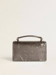 Anthracite Gray Handle Bags Golden Goose Women Small Venezia Bag In Anthracite-Gray Metallic Leather With Black Details - 3