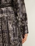 Anthracite-Gray Shirt Dress With Paisley Print Women Anthracite Gray Dresses & Jumpsuits Golden Goose - 5