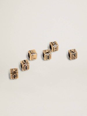 Antique Gold Golden Goose Jewelry Women's Cubic Charms In Antique Gold Color With Letters Of The Alphabet Women - 1