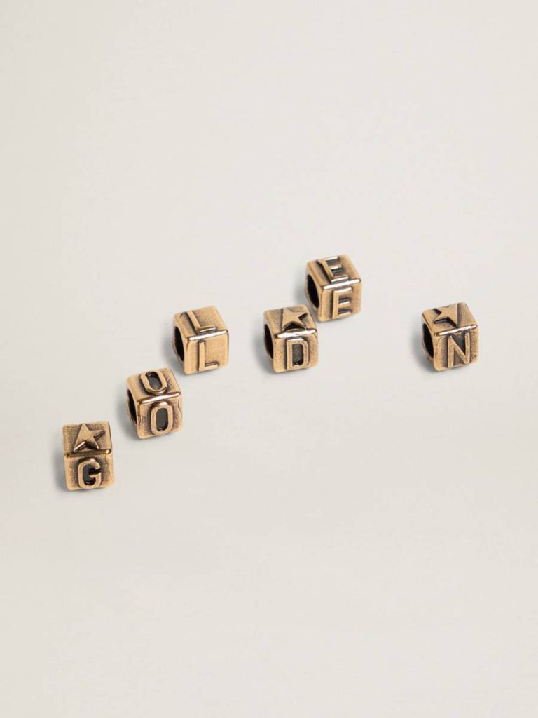 Antique Gold Golden Goose Jewelry Women's Cubic Charms In Antique Gold Color With Letters Of The Alphabet Women - 1