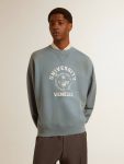 Baby Blue Women Golden Goose Oversized Sweatshirt In Baby Blue With Distressed Finish Sweatshirts - 2