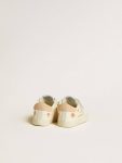 Baby School In Nappa Leather With Pink Rose Motif And White Suede Star Kids Newborns Golden Goose - 4