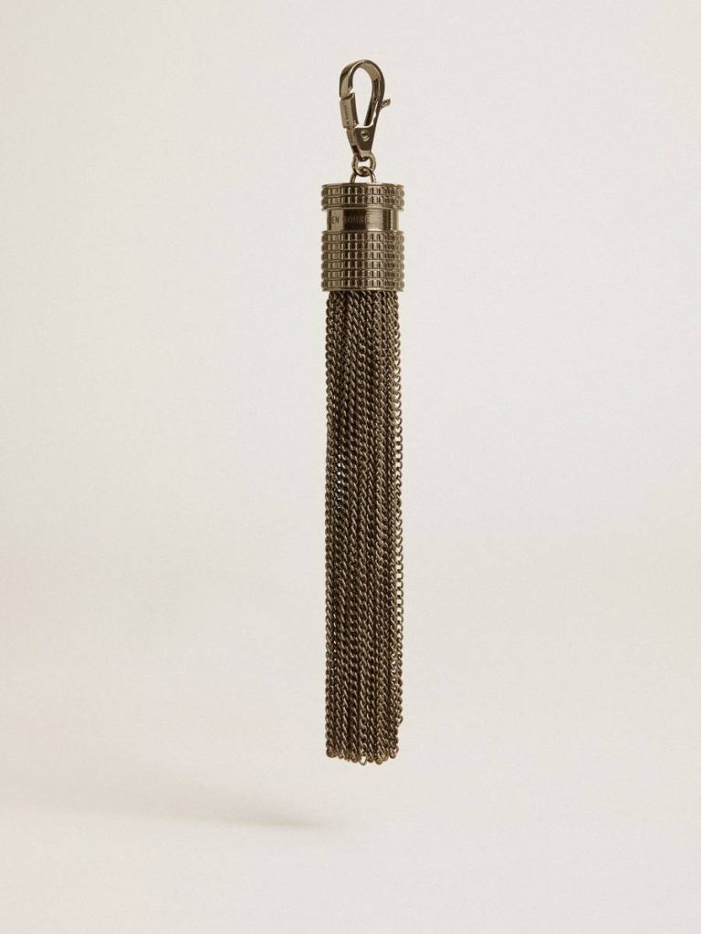 Bag Accessories Golden Goose Women Tassel-Shaped Charm In Silver-Colored Brass With Crystals Silver - 1
