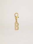 Bag Accessories Letter B Charm In Gold-Colored Brass With Crystals Golden Goose Women Gold - 1