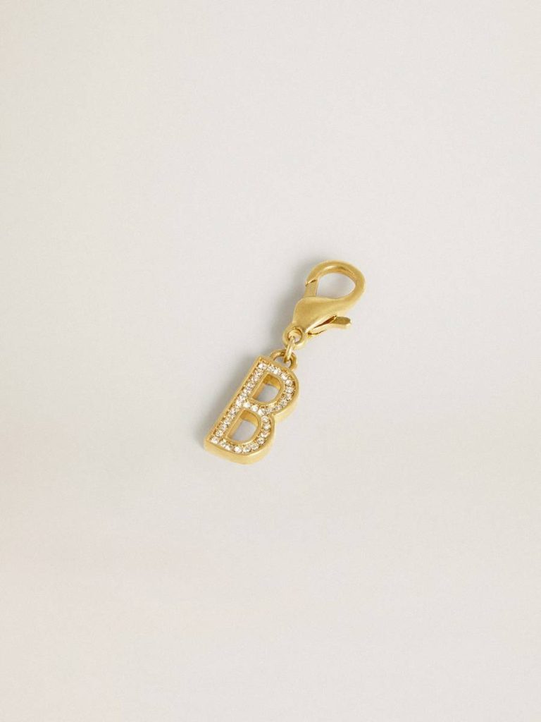 Bag Accessories Letter B Charm In Gold-Colored Brass With Crystals Golden Goose Women Gold - 2
