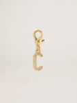 Bag Accessories Letter C Charm In Gold-Colored Brass With Crystals Gold Women Golden Goose - 1