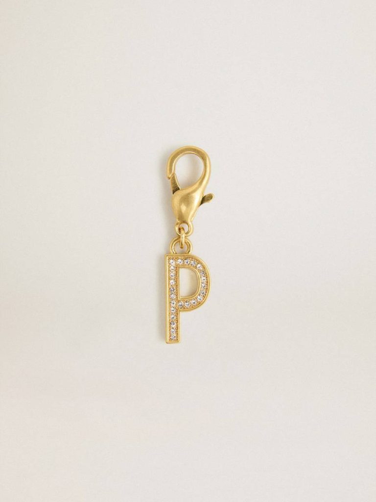 Bag Accessories Women Gold Letter P Charm In Gold-Colored Brass With Crystals Golden Goose - 1