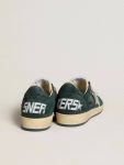 Ball Star Ball Star In Green Suede With Silver Glitter Star Golden Goose Women - 4