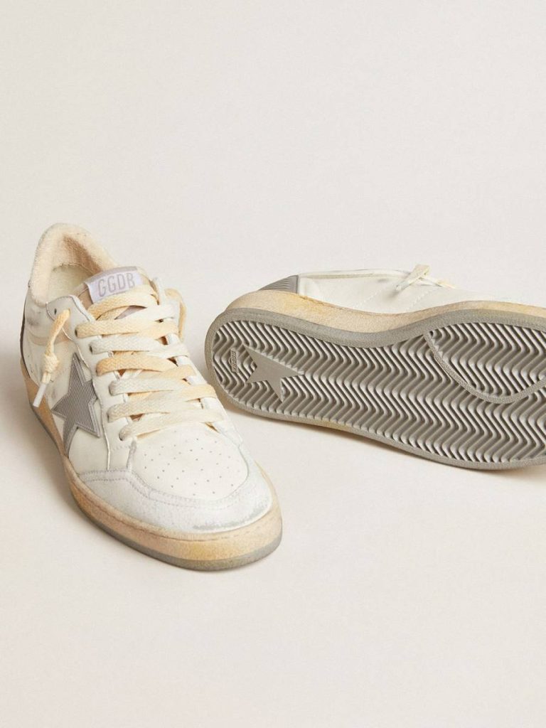 Ball Star Ball Star In Nappa With Rubber Star And Silver Leather Heel Tab Men Golden Goose - 3