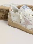 Ball Star Ball Star With Pink Suede Star And Silver Glitter Edges And Rose Gold Heel Tab Golden Goose Women - 3