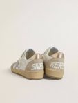 Ball Star Ball Star With Pink Suede Star And Silver Glitter Edges And Rose Gold Heel Tab Golden Goose Women - 4