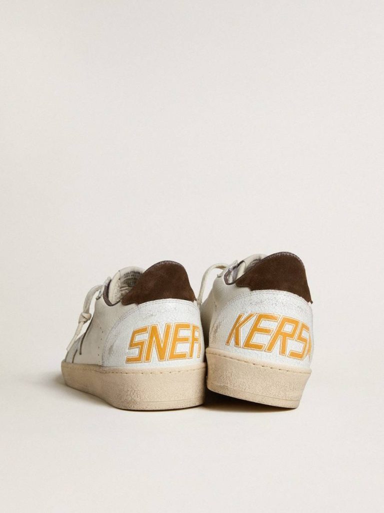 Ball Star Golden Goose Ball Star Ltd In Nappa With Metallic Leather Star And Suede Heel Tab Men - 5