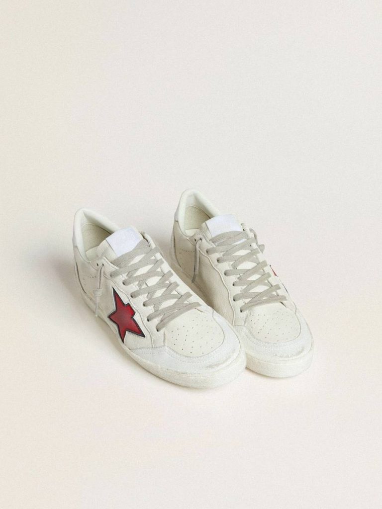 Ball Star Golden Goose Women’s Ball Star Ltd With Red Star And Silver Heel Tab Women - 2