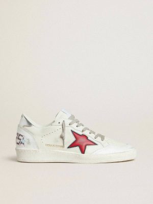 Ball Star Golden Goose Women’s Ball Star Ltd With Red Star And Silver Heel Tab Women - 1