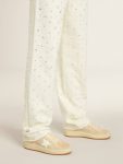 Ball Star In Beige Suede With White Leather Star And Heel Tab Golden Goose Ball Star Women - 3