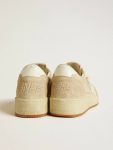 Ball Star In Beige Suede With White Leather Star And Heel Tab Golden Goose Ball Star Women - 4