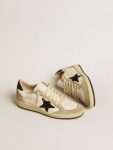 Ball Star In Nappa And Suede With Black Glitter Star And Heel Tab Women Golden Goose Ball Star - 2