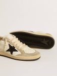 Ball Star In Nappa And Suede With Black Glitter Star And Heel Tab Women Golden Goose Ball Star - 3