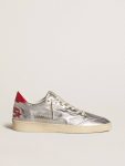 Ball Star Men Golden Goose Bio-Based Ball Star In Metallic Silver With Silver Star And Red Heel Tab - 1