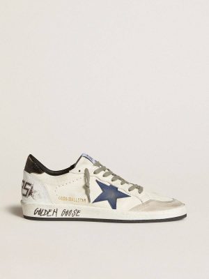 Ball Star Men's Ball Star In Nappa With Leather Star And Metallic Leather Heel Tab Men Golden Goose - 1