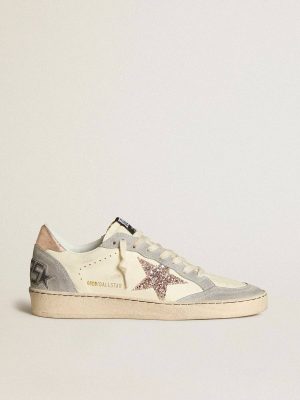 Ball Star Women Ball Star In Nappa With Glitter Star And Metallic Heel Tab Golden Goose - 1