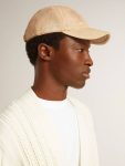 Beige Golden Goose Hats Women Beige Baseball Cap With A Lived-In Finish - 4