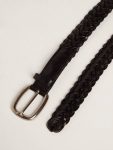 Belts Men’s Belt In Black Braided Leather Golden Goose Black Men - 2