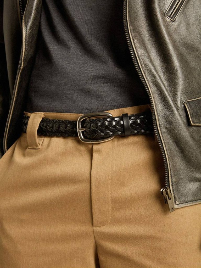 Belts Men’s Belt In Black Braided Leather Golden Goose Black Men - 3