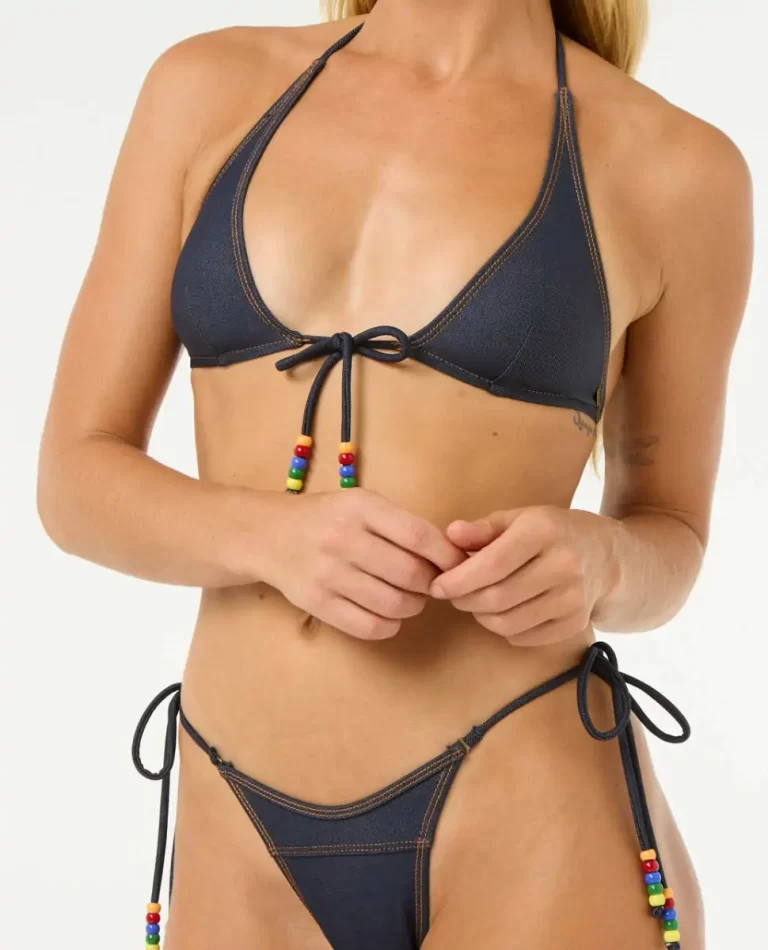 Bikini Bottoms Dalias Denim Tie Side Skimpy Coverage Bikini Bottom Rip Curl Women - 5