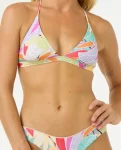 Bikini Bottoms Women Rip Curl Cala Vadella Cross Back Triangle Bikini Top - 5