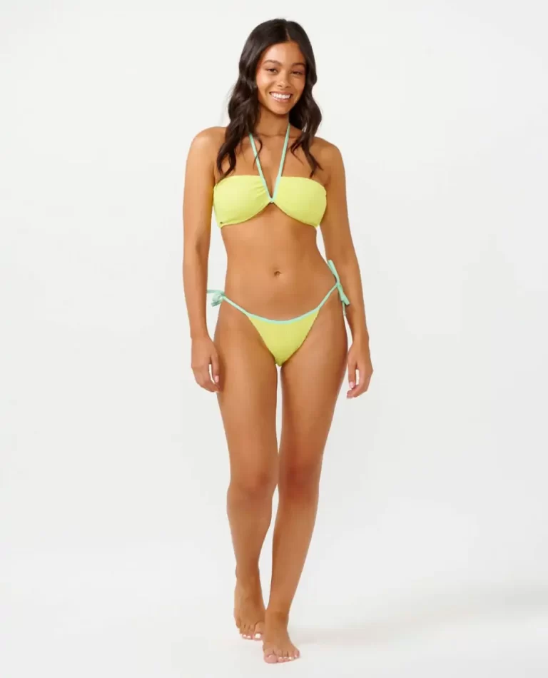 Bikini Bottoms Women Rip Curl Sunny Side Tie Side Cheeky Coverage Bikini Bottom - 4