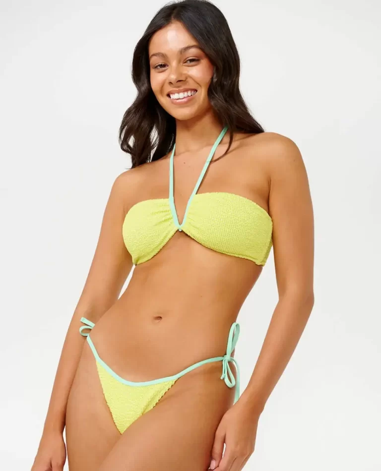 Bikini Bottoms Women Rip Curl Sunny Side Tie Side Cheeky Coverage Bikini Bottom - 1