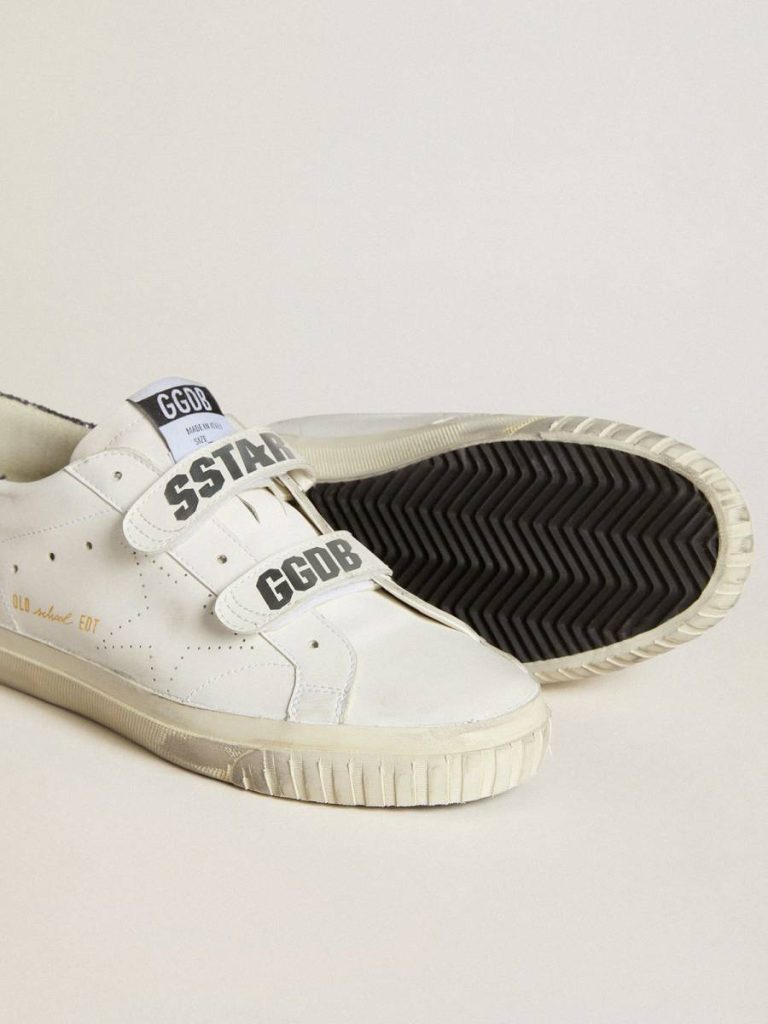 Bio-Based Old School With Perforated Star And Glitter Heel Tab Super-Star White Women Golden Goose - 3