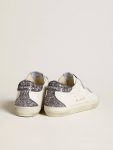 Bio-Based Old School With Perforated Star And Glitter Heel Tab Super-Star White Women Golden Goose - 4