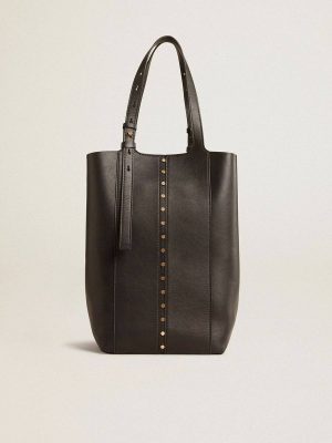 Black 24/7 Bag In Black Leather With Adjustable Handles Handle Bags Golden Goose Women - 1
