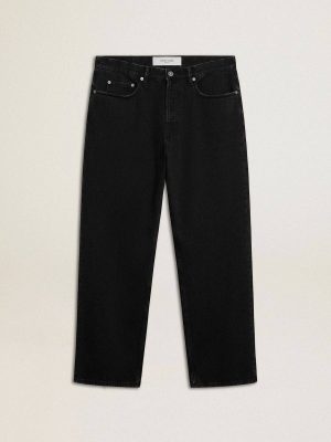 Black Golden Goose Men's Black One-Wash Jeans Jeans & Pants Men - 1