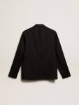 Black Golden Goose Men’s Tuxedo Jacket In Black Wool Gabardine Blazers Men - 5