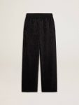 Black Golden Goose Women's Black Joggers With A Tone-On-Tone Toile De Jouy Print Women Jeans & Pants - 1
